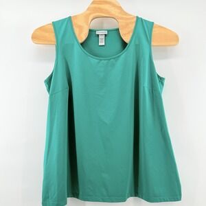 Catherines Tank Top Womens 2X 22/24W Green Sleeveless Plus Size Stretch Casual